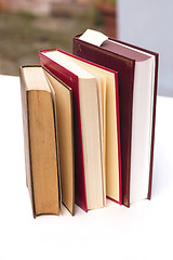 Image showing books standing together