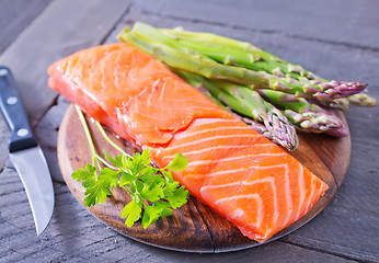 Image showing raw salmon