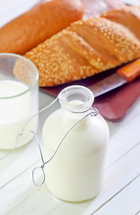 Image showing milk and bread