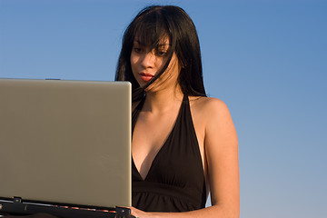 Image showing Laptop Lady