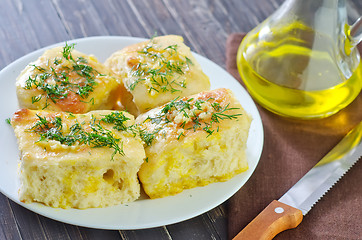 Image showing fresh bread with garlic