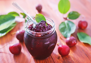 Image showing cherry jam