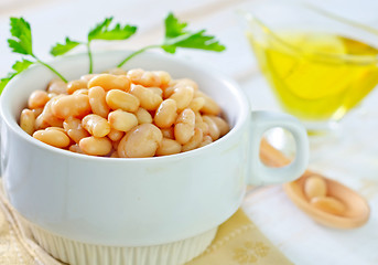 Image showing white beans in bowl