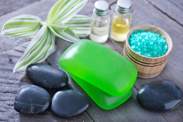 Image showing soap and salt