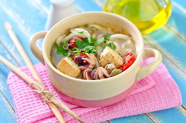 Image showing seafood soup