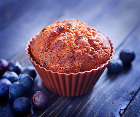 Image showing muffin with blueberry