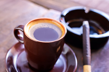 Image showing coffee and sigarette