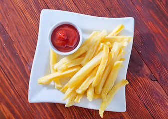 Image showing fried potato with sauce