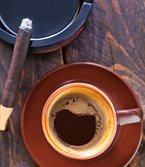 Image showing coffee and sigarette