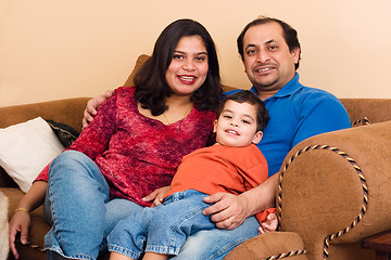 Image showing East Indian Couple with their son