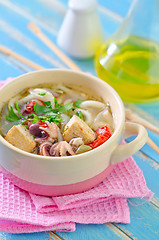 Image showing seafood soup