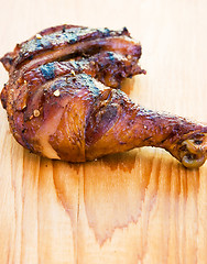 Image showing Grilled chicken leg