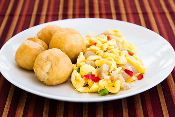 Image showing Vegetable Dumpling with Saltfish