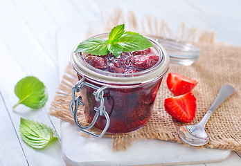 Image showing strawberry jam