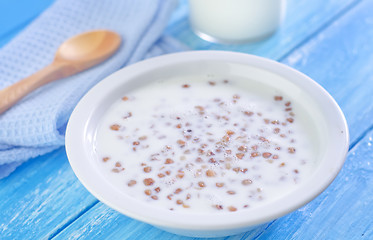 Image showing buckwheat with milk