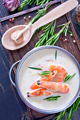 Image showing soup with shrimps