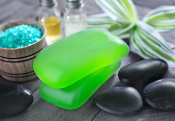 Image showing soap and salt