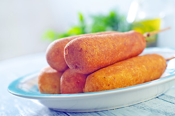 Image showing corndogs