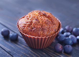 Image showing muffin with blueberry