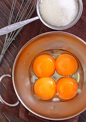 Image showing yolks and sugar