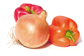 Image showing onion and bell peppers