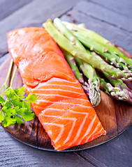 Image showing raw salmon