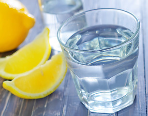 Image showing water with lemon