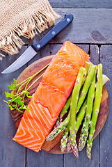 Image showing raw salmon