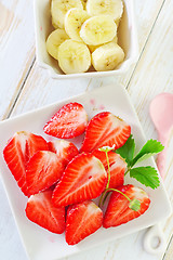 Image showing banana and strawberry