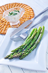 Image showing fried asparagus