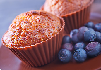 Image showing muffin with blueberry