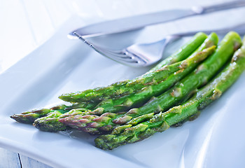 Image showing fried asparagus