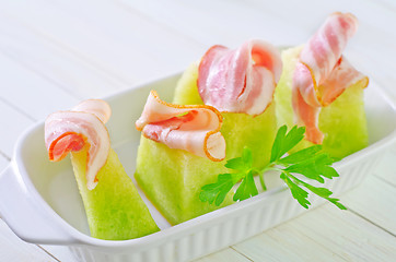 Image showing melon and ham