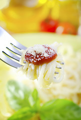 Image showing pasta with sauce