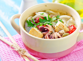 Image showing seafood soup