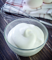 Image showing whipping eggs with cream