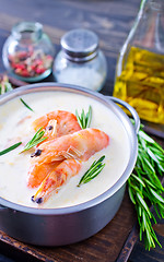 Image showing soup with shrimps