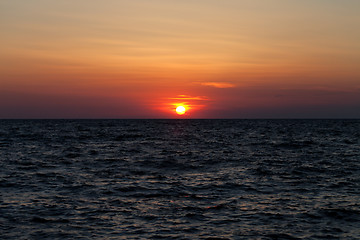 Image showing Sea at sunset