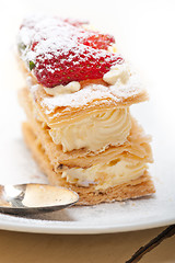 Image showing napoleon strawberry cake dessert 