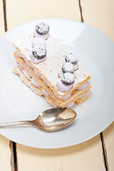 Image showing napoleon blueberry cake dessert 