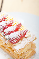 Image showing napoleon strawberry cake dessert 