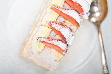 Image showing napoleon strawberry cake dessert 