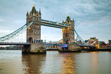 Image showing Tower bridge in London, Great Britain