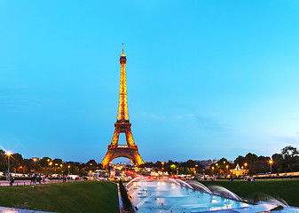 Image showing Paris cityscape with Eiffel tower