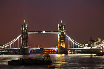 Image showing Tower bridge in London, Great Britain