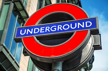 Image showing London underground sign