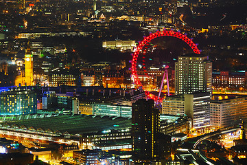 Image showing Aerial overview of London city