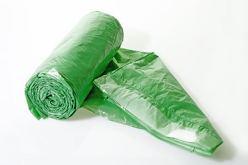 Image showing Trash bags rolled up