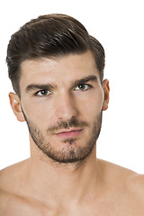 Image showing Handsome shirtless naked young man