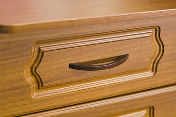 Image showing Wooden furniture drawer